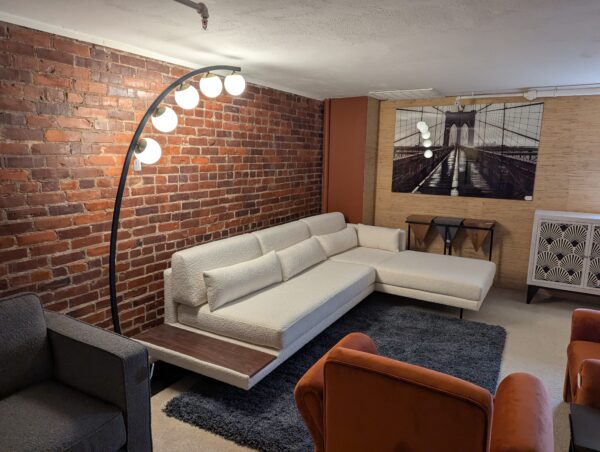 black floor lamp