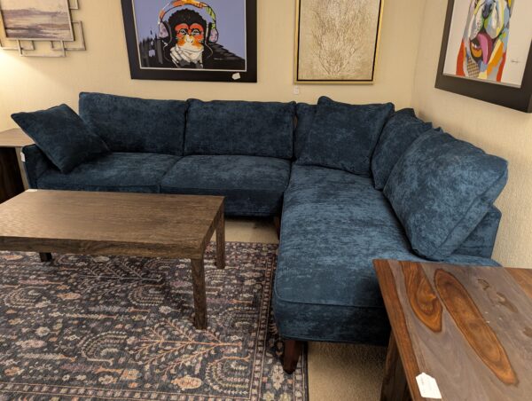 blue mc laf sectional