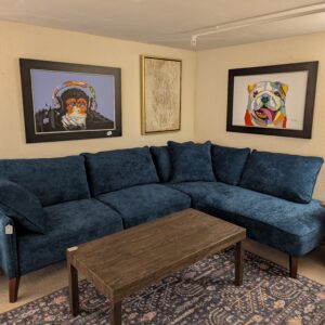 blue mc laf sectional