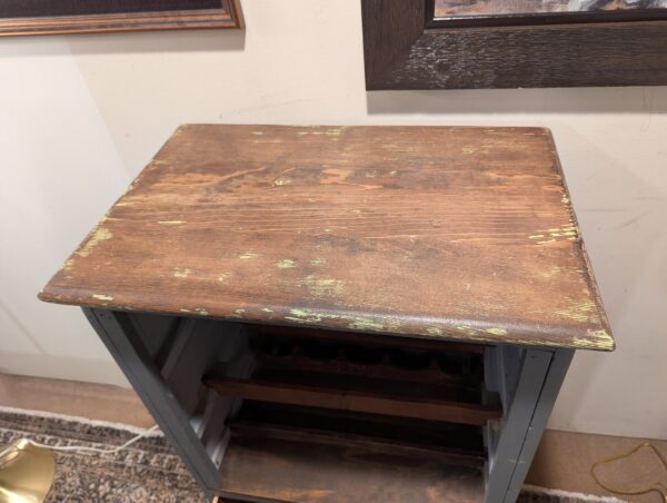 distressed wine cabinet