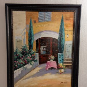french cafe painting