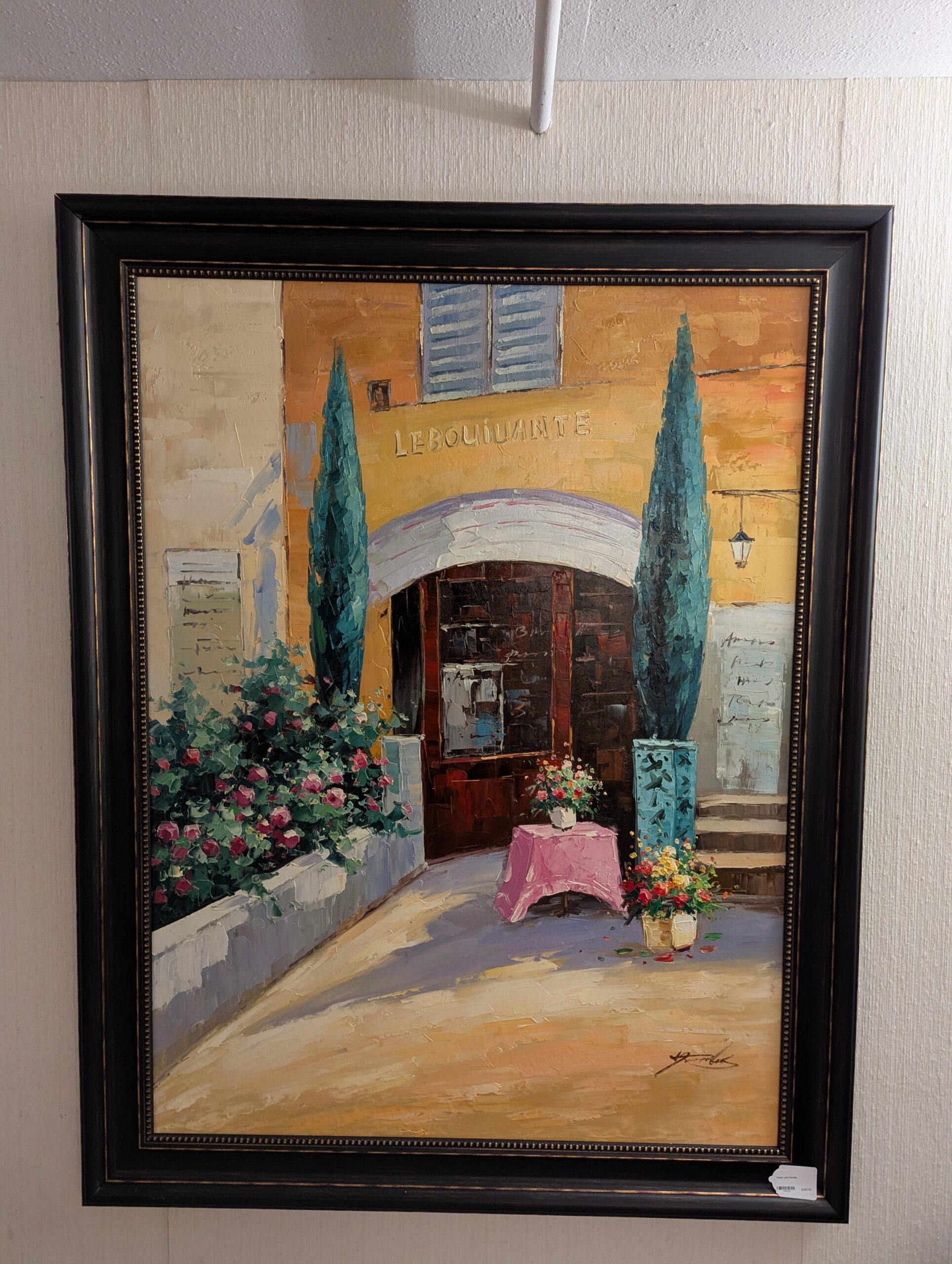 french cafe painting