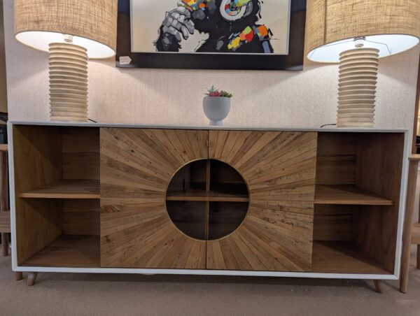 wood pattern front sideboard