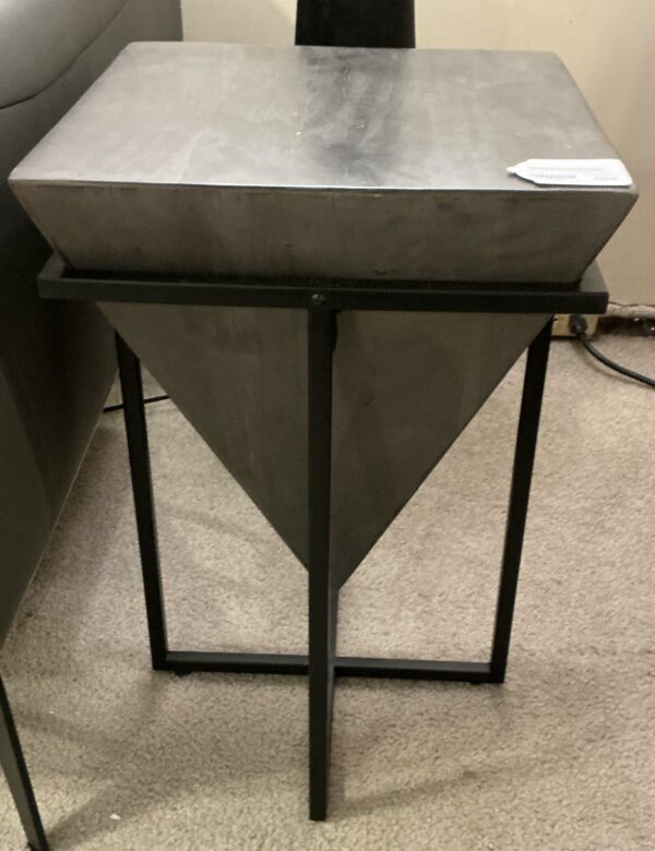 mid size grey prism end table
