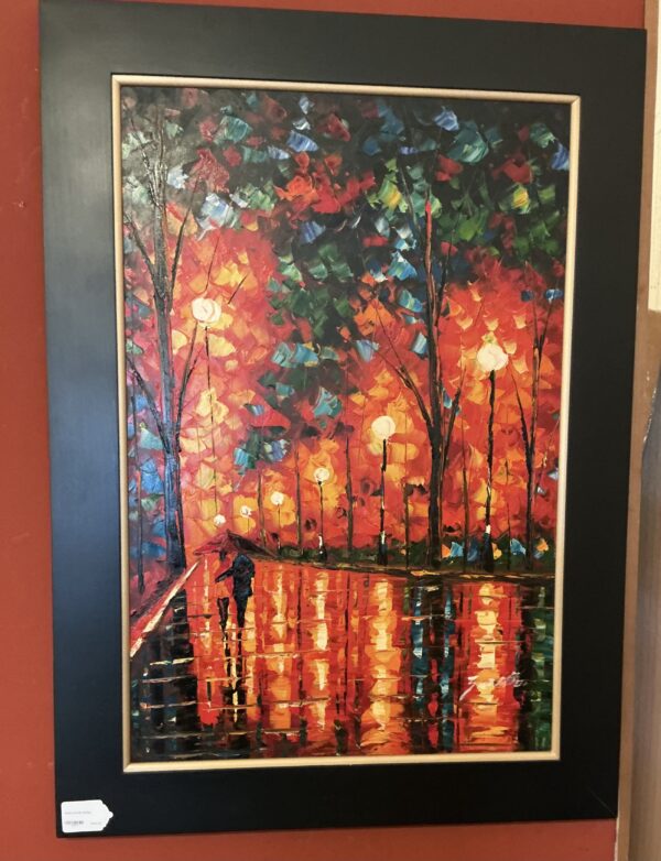 couple umbrella painting