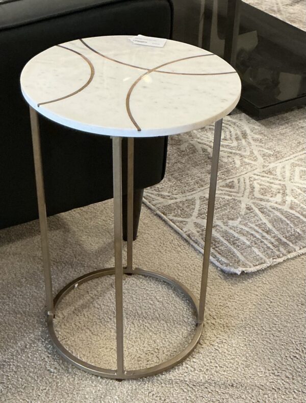gold inlay marble table
