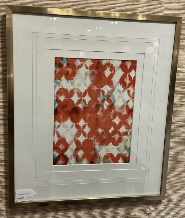 orange gold framed art