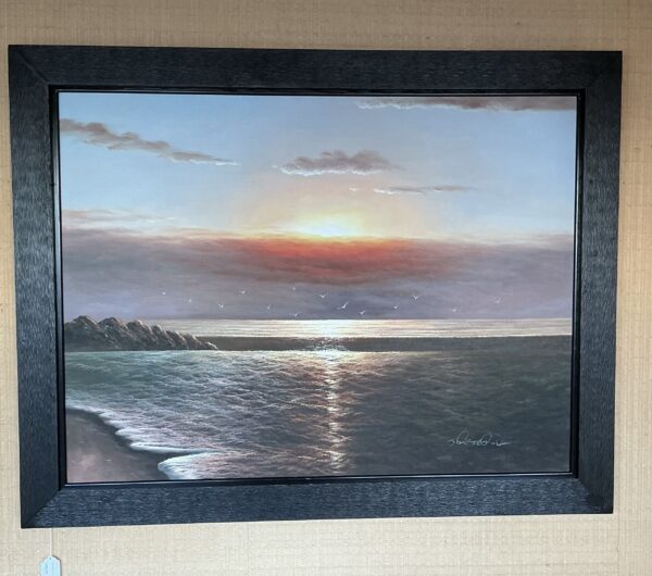 beach sunset painting
