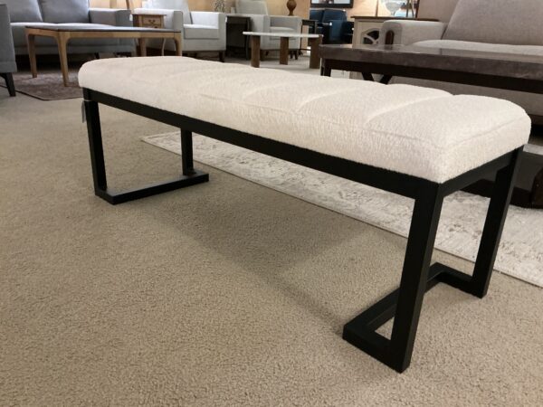 biege bench metal base