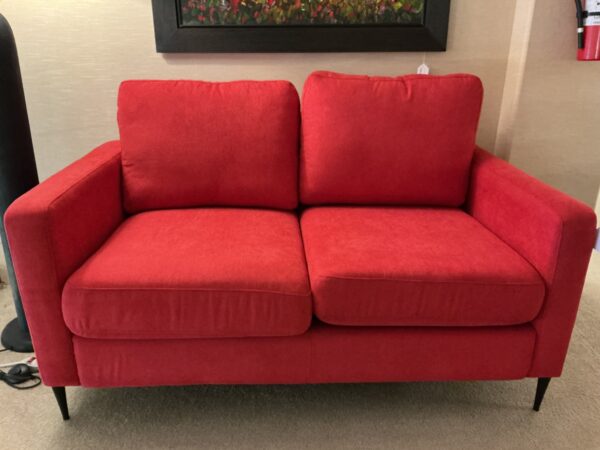 red loveseat