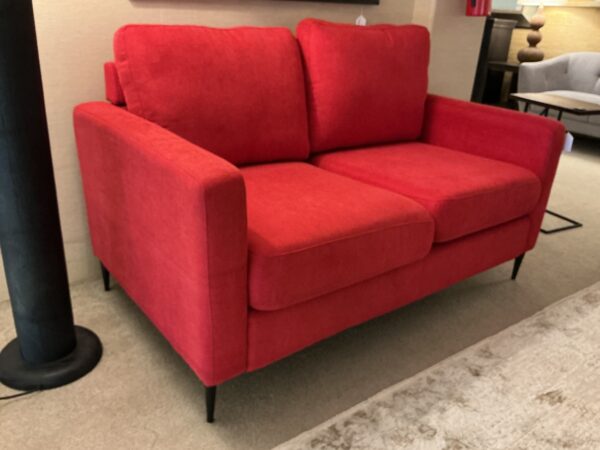 red loveseat