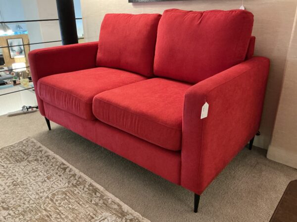 red loveseat