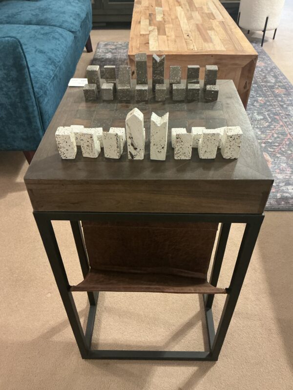 chess set side table
