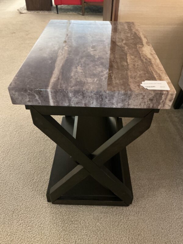 brown marble end table