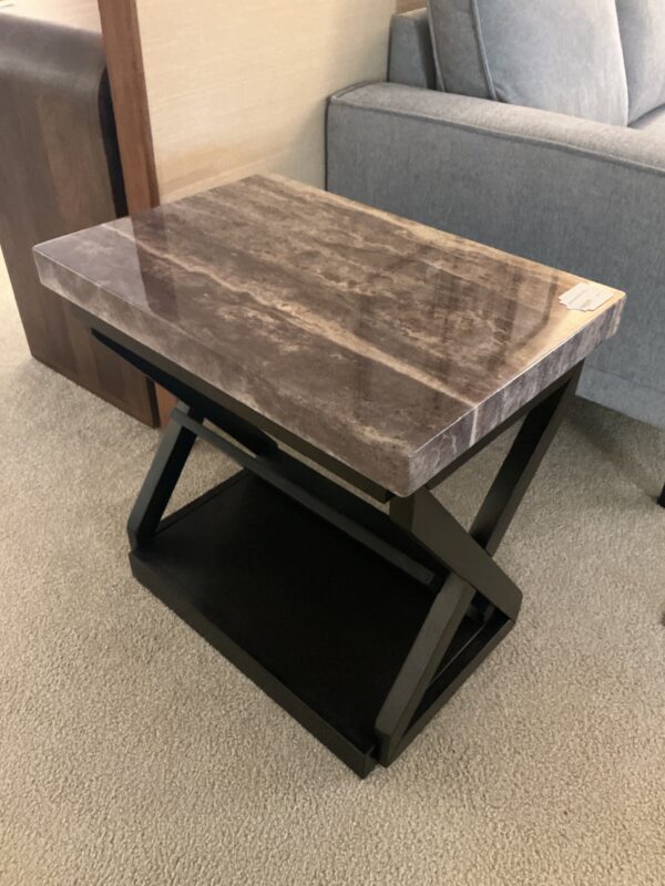 brown marble end table
