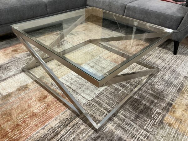 steel glass coffee table