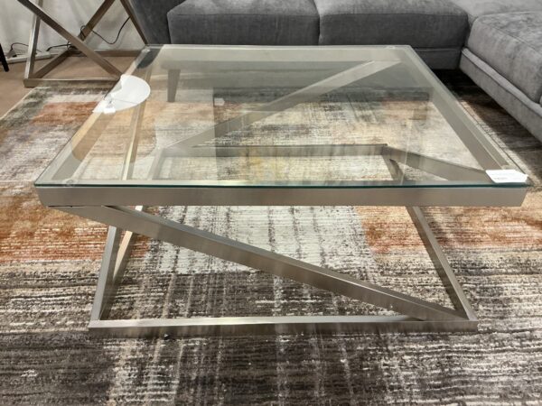 steel glass coffee table