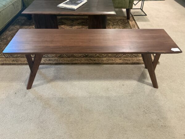 solid wood bench