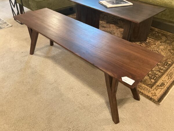 solid wood bench