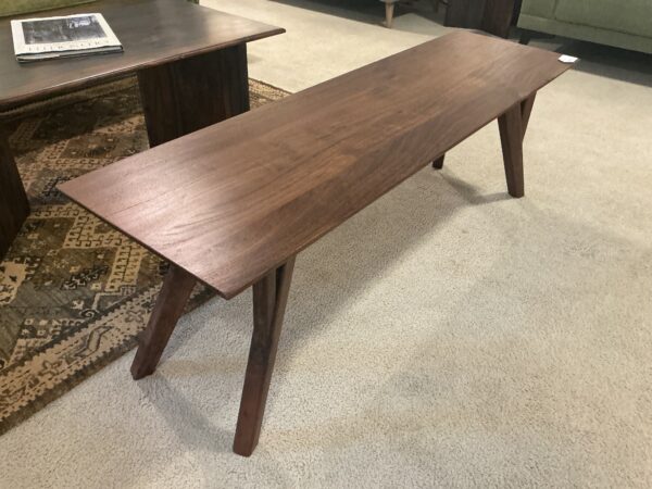 solid wood bench
