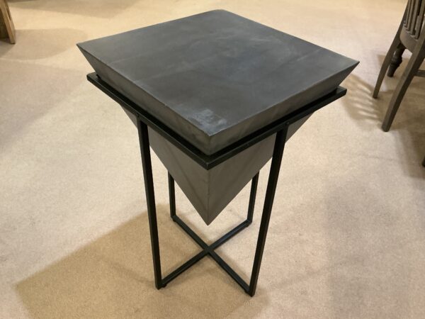 large grey prism end table