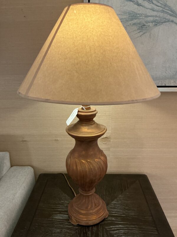 brass table lamp