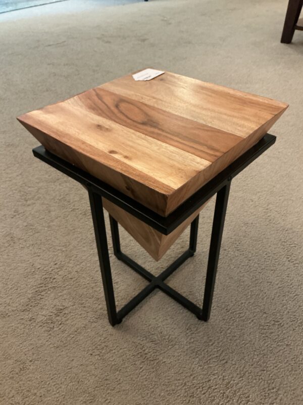 natural prism end table