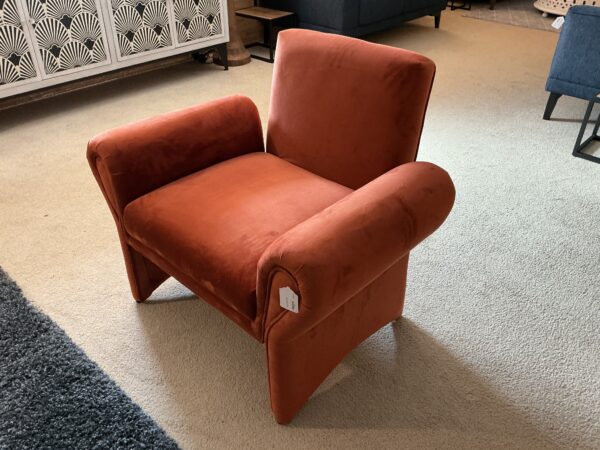 orange accent chair