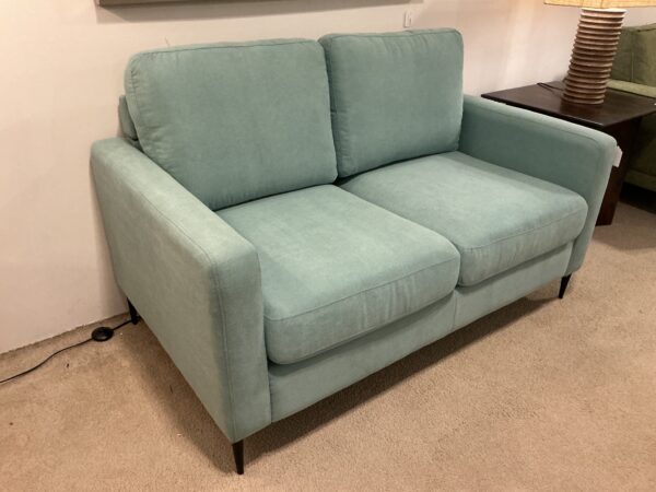 light teal loveseat
