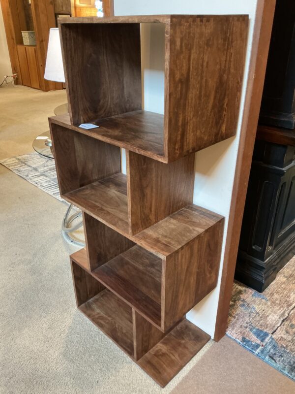 4 cube walnut shelf