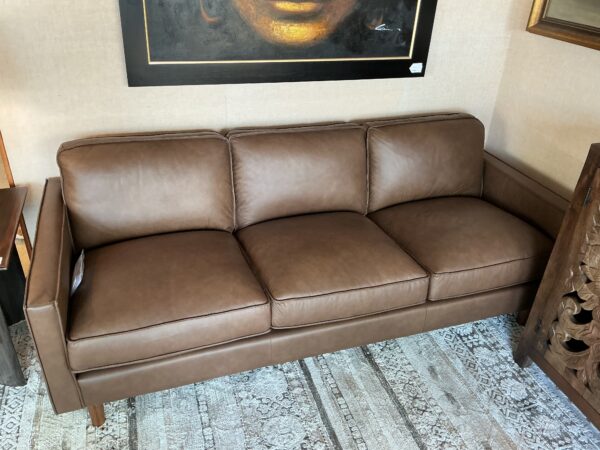 top grain chocolate leather sofa