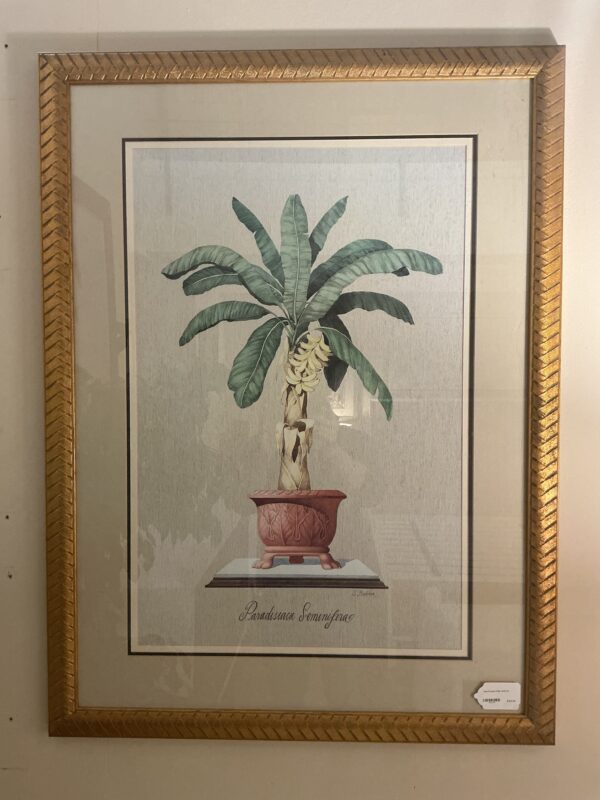 gold frame palm wall art