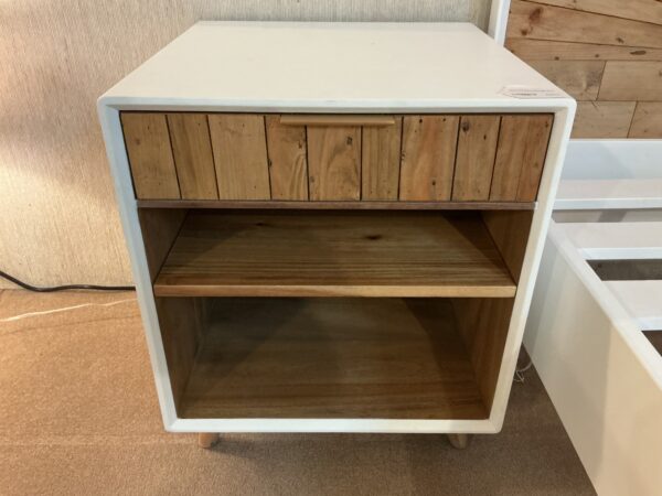 white patterned front night stand