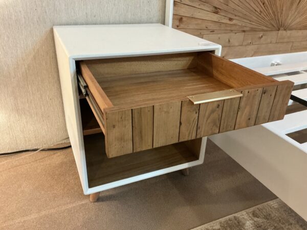 white patterned front night stand