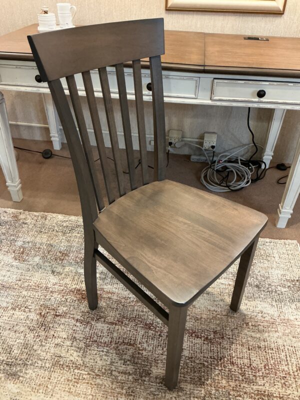 slat black gry chair