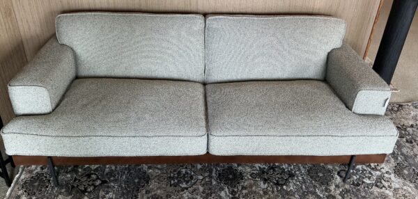 mod wood front sofa