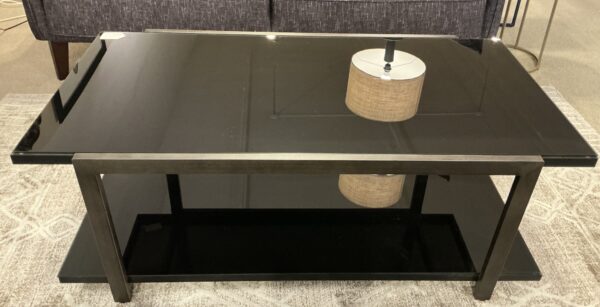 black glass coffee table