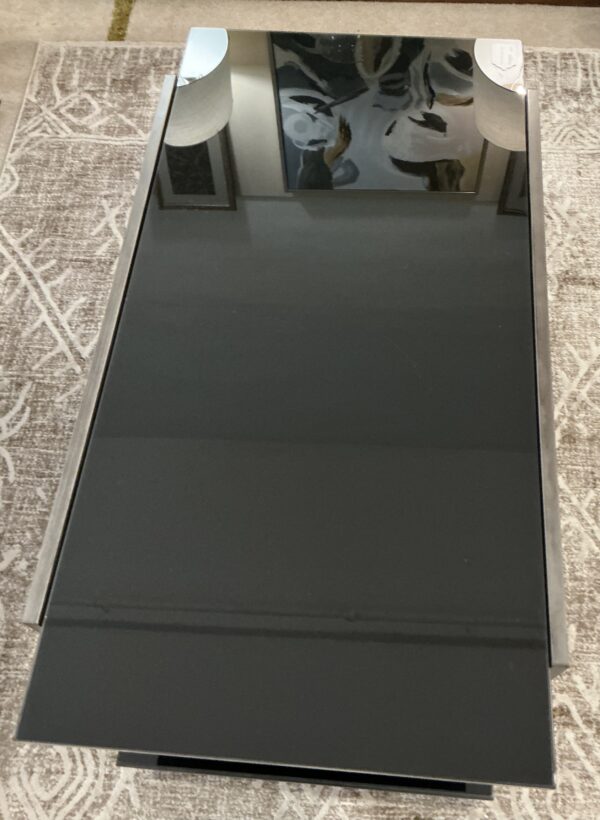 black glass coffee table