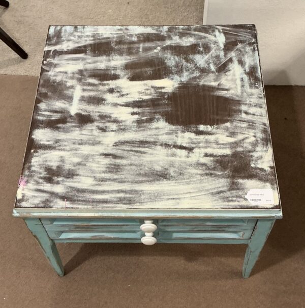 distressed side table
