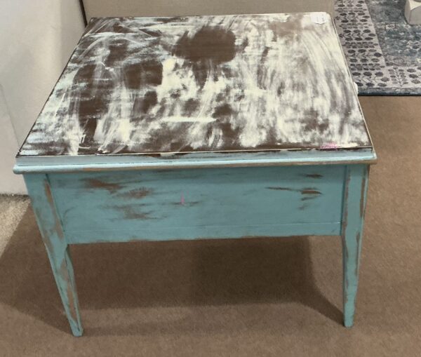 distressed side table
