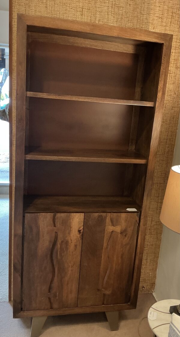 plank live edge bookcase