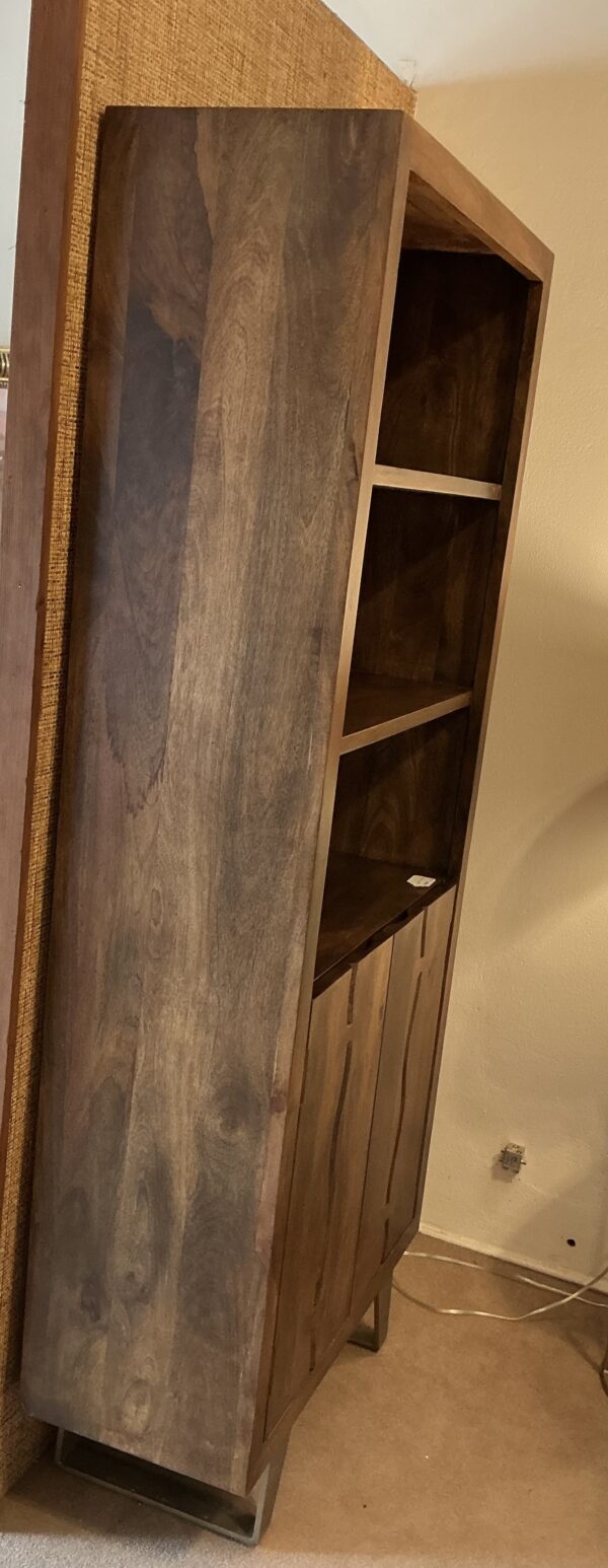 plank live edge bookcase
