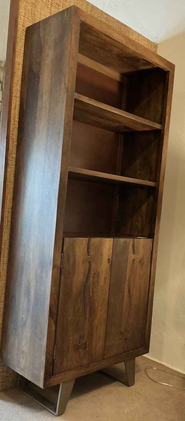 plank live edge bookcase
