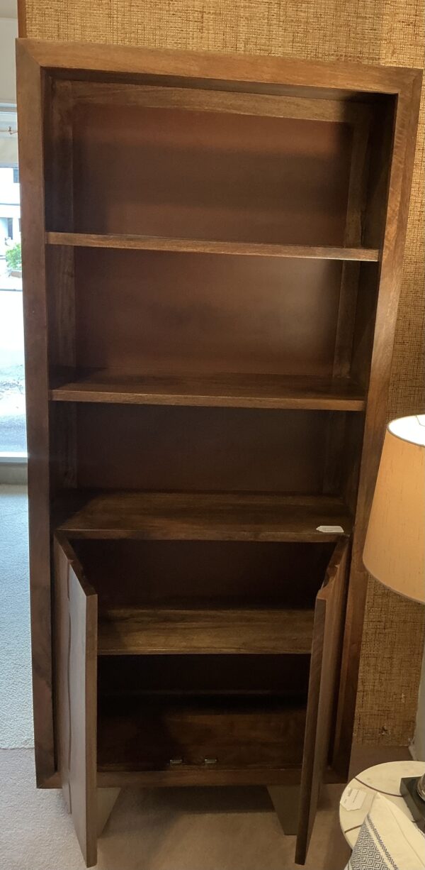 plank live edge bookcase