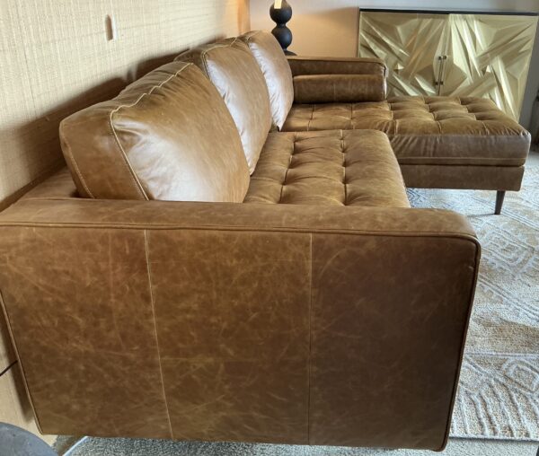 leather mod sectional