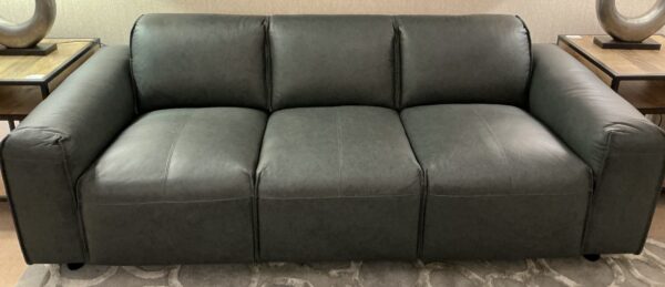 premium dark leather sofa