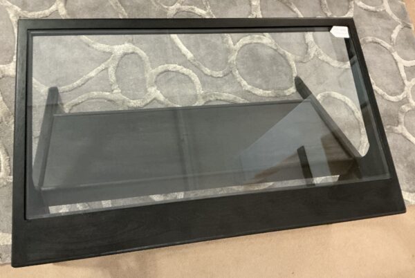 mc style, black and glass coffee table