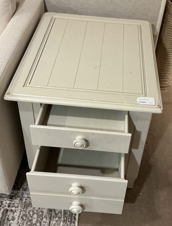 distressed side table