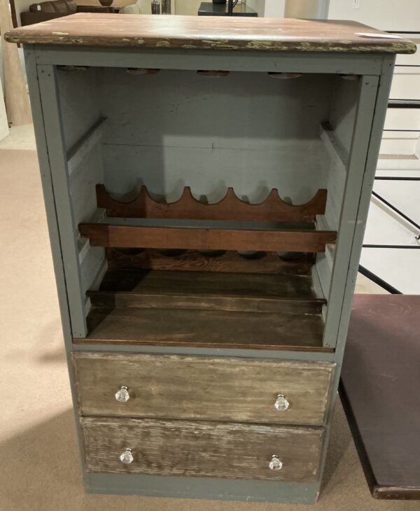 distressed wine cabinet