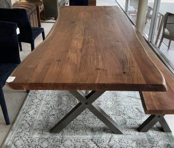live edge 98” dining table
